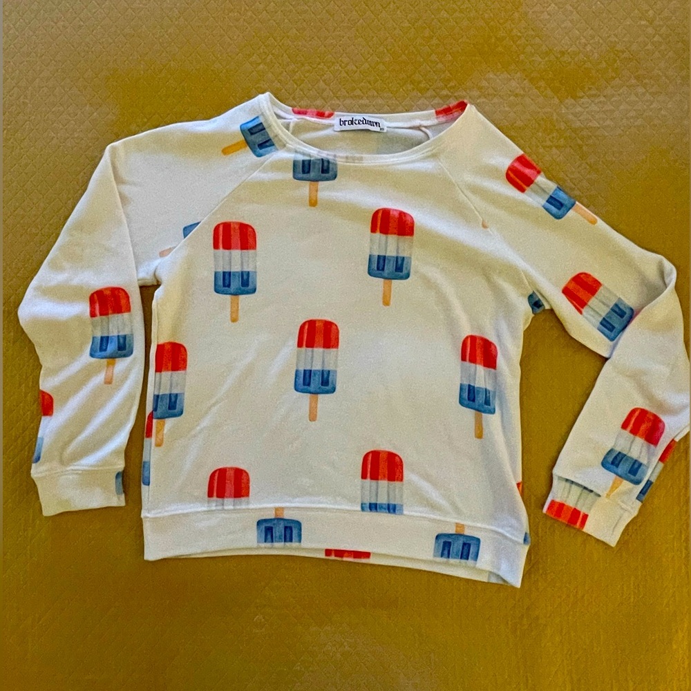 Breakdown red white blue popsicle theme sweatshirt